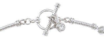 925 sterling silver platinum finish fashion bracelet