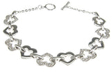 925 sterling silver rhodium finish tiffany style bracelet 1 ct