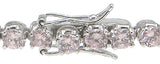 925 sterling silver rhodium finish cz fashion bracelet prong 6 ct
