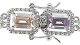 925 sterling silver rhodium finish cocktail bracelet
