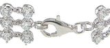 925 sterling silver rhodium finish cz antique style bracelet