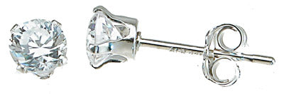 925 sterling silver cz brilliant stud earrings 1 2 ct