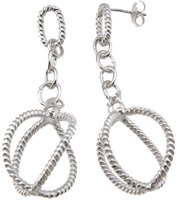925 sterling silver rhodium finish earrings