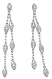 925 sterling silver antique style pave earrings 1 2 ct