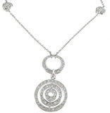 925 sterling silver rhodium finish cz designer inspired necklace 1 ct