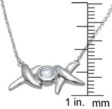 925 sterling silver xo hugs and kisses necklace 0 15 ct