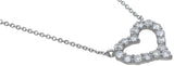 925 sterling silver heart necklace 2 ct rhodium finish