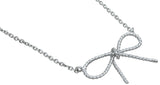 925 sterling silver bow tie necklace