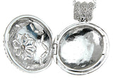925 sterling silver rhodium finish locket antique style pave pendant