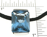925 sterling silver rhodium finish simulated topaz pendant