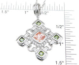 925 sterling silver rhodium finish princess antique style bezel pendant