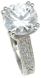 925 sterling silver rhodium finish cz antique style wedding ring