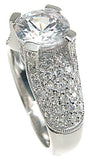 925 sterling silver rhodium finish cz antique style pave wedding ring antique style 2 1 2 ct