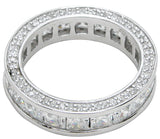 925 sterling silver princess eternity ring