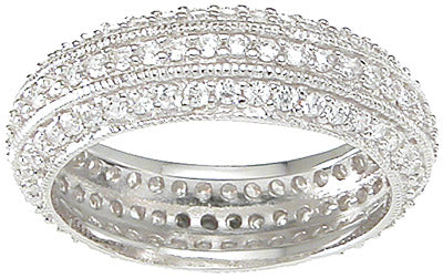 925 sterling silver eternity ring antique style 1 ct