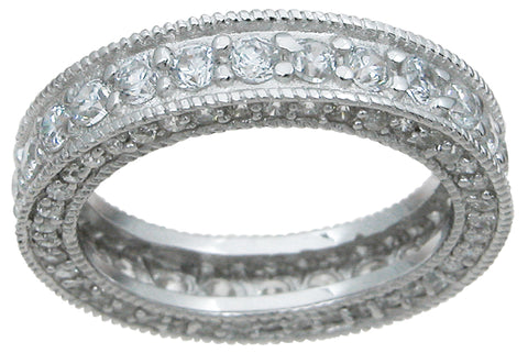 925 sterling silver eternity ring antique style 1 1 2 ct
