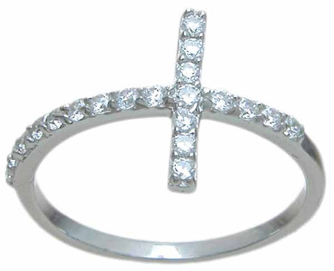 sterling silver cross ring