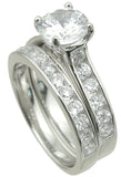 925 sterling silver brilliant engagement ring set