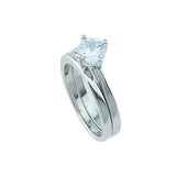 925 sterling silver wedding set prong 1ct