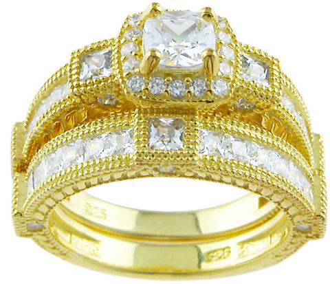 14kt gold plated 925 sterling silver ring 1 1 2 ct