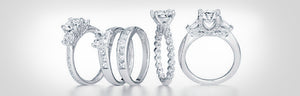 engagement - wedding ring sets - sterling silver collection 
