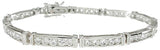 925 sterling silver platinum finish fashion channel set tennis bracelet