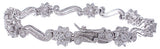 925 sterling silver platinum finish antique style tennis bracelet