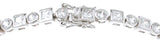 925 sterling silver platinum finish princess tennis bracelet