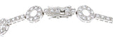 925 sterling silver platinum finish antique style pave tennis bracelet