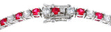 925 sterling silver platinum finish brilliant tennis bracelet cubic zirconium