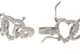 925 sterling silver rhodium finish cz heart fashion bracelet