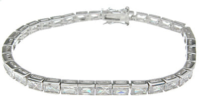 925 sterling silver rhodium finish fashion tennis bracelet