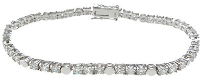 925 sterling silver rhodium finish cz fashion tennis bracelet 1 5 ct