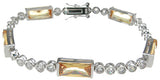 925 sterling silver rhodium finish cz fashion bracelet 8 ct