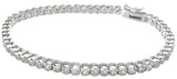925 sterling silver rhodium finish cz fashion tennis bracelet 2 ct