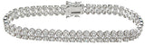 925 sterling silver rhodium finish cz fashion bracelet 3 ct