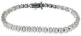 925 sterling silver rhodium finish cz fashion tennis bracelet 3 5 ct