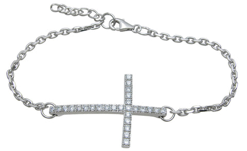 925 sterling silver cross bracelet