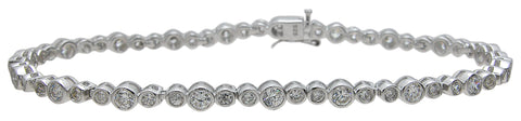 925 sterling silver tiffany style bracelet 4 5 ct
