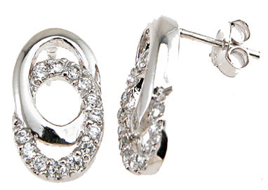 925 sterling silver cz brilliant fashion earrings 1 4 ct