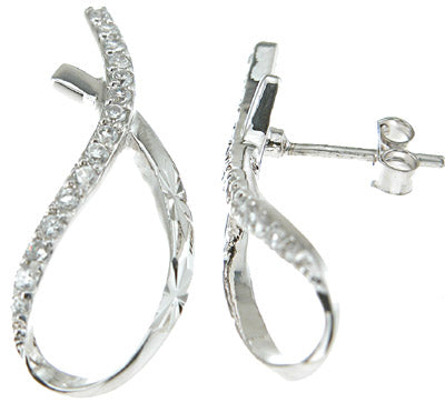 925 sterling silver cz brilliant fashion earrings 1 2 ct