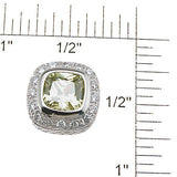 925 sterling silver emerald cut fashion stud earrings 2 5 ct