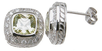925 sterling silver emerald cut fashion stud earrings 2 5 ct