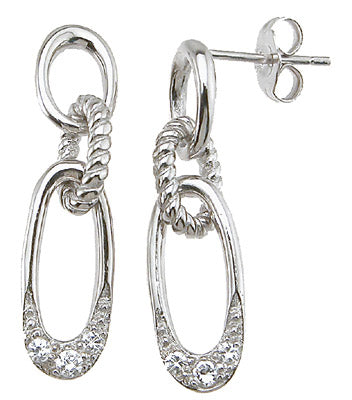 925 sterling silver fashion pave earrings 1 4 ct