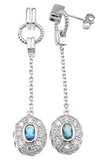 925 sterling silver antique style earrings 1 ct