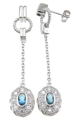 925 sterling silver antique style earrings 1 ct