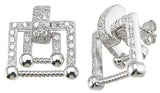 925 sterling silver brilliant cut tiffany style earrings 3 4 ct