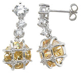 925 sterling silver fashion prong earrings 4 5 ct