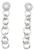 925 sterling silver brilliant fashion earrings 1 4 ct