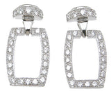 925 sterling silver fashion pave earrings 1 ct